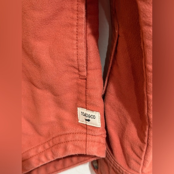 Toad&Co Men's Terracotta 100% Cotton Shirt Jacket size S - Picture 7 of 7